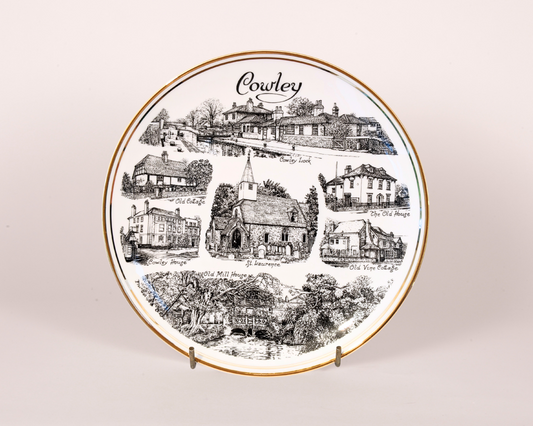 Cowley 8" Fine Bone China Plate (B&W)