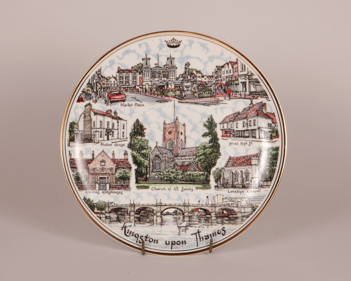 Kingston-Upon-Thames 10.5" Fine Bone China Plate