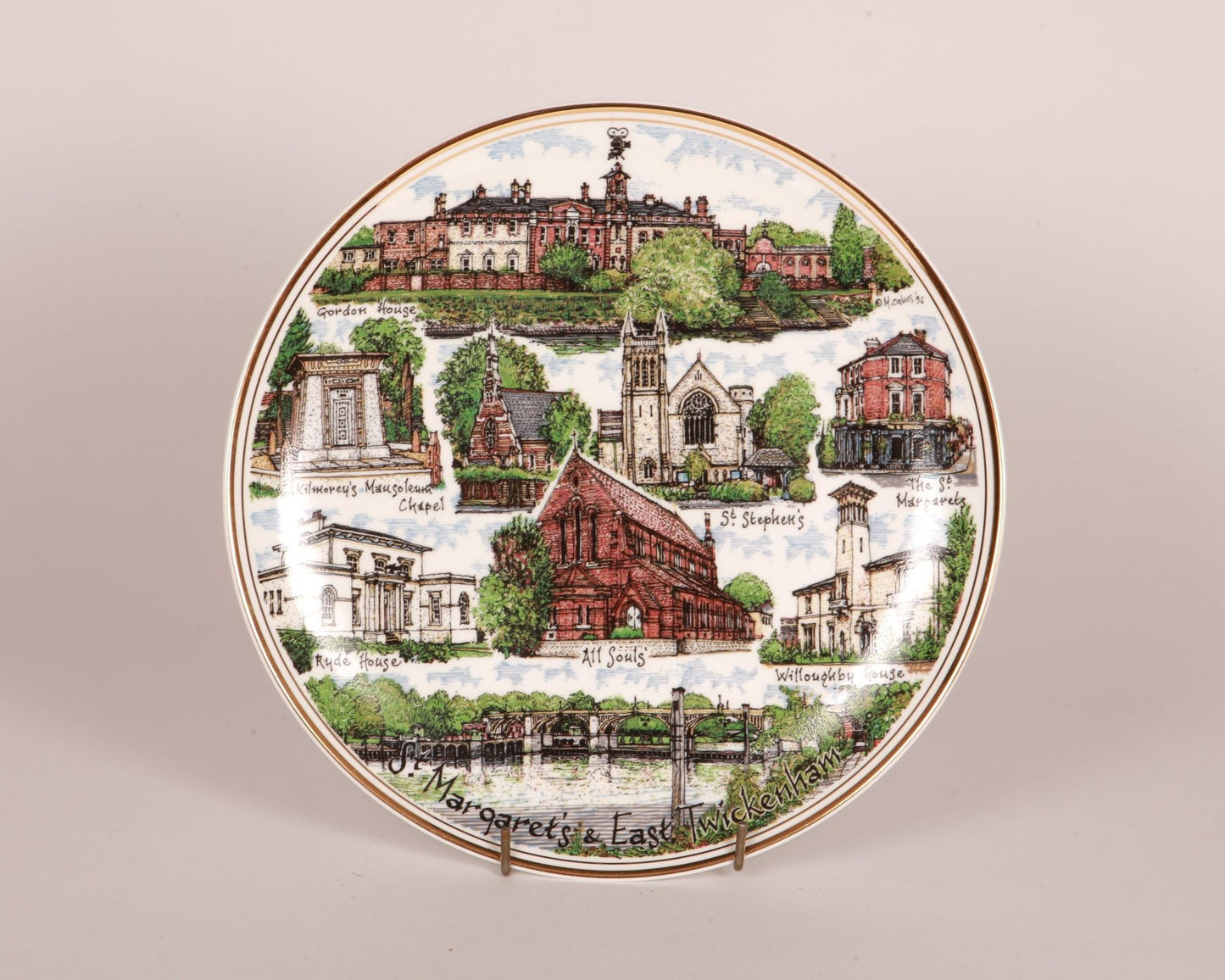 St Margarets & East Twickenham 10.5" Fine Bone China Plate