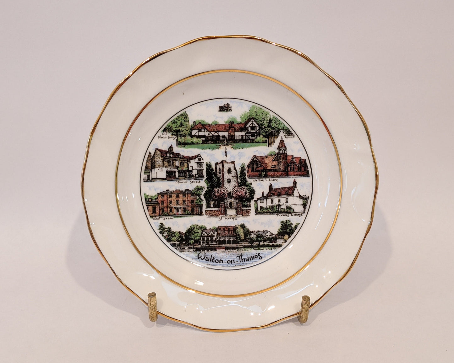 Walton-on-Thames 4.75" Fine Bone China Miniature Plate